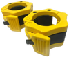 French Fitness Yellow ABS Olympic Jaw Lock Collars / Clamps (Pair) (New)
