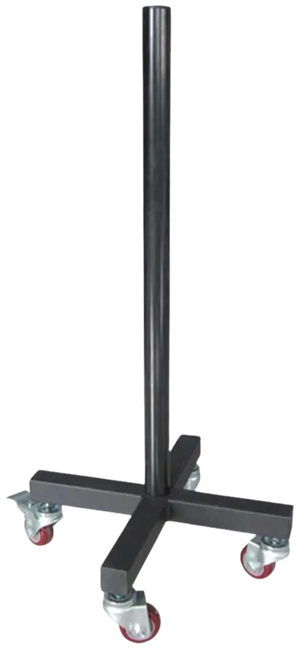 French Fitness Portable Bumper Plate Stacker Rack w/Wheels - Close-Up View