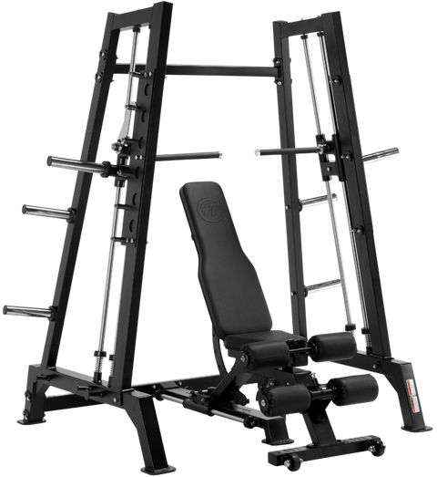 French Fitness Power Smith Dual System Converging Bench Press Combo Plate Loaded (New) Image