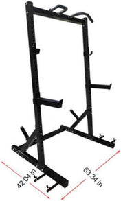 French Fitness R4 Half Rack - Angled View