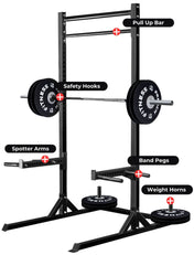 French Fitness R6 Cross Training Squat Stand - Angled View