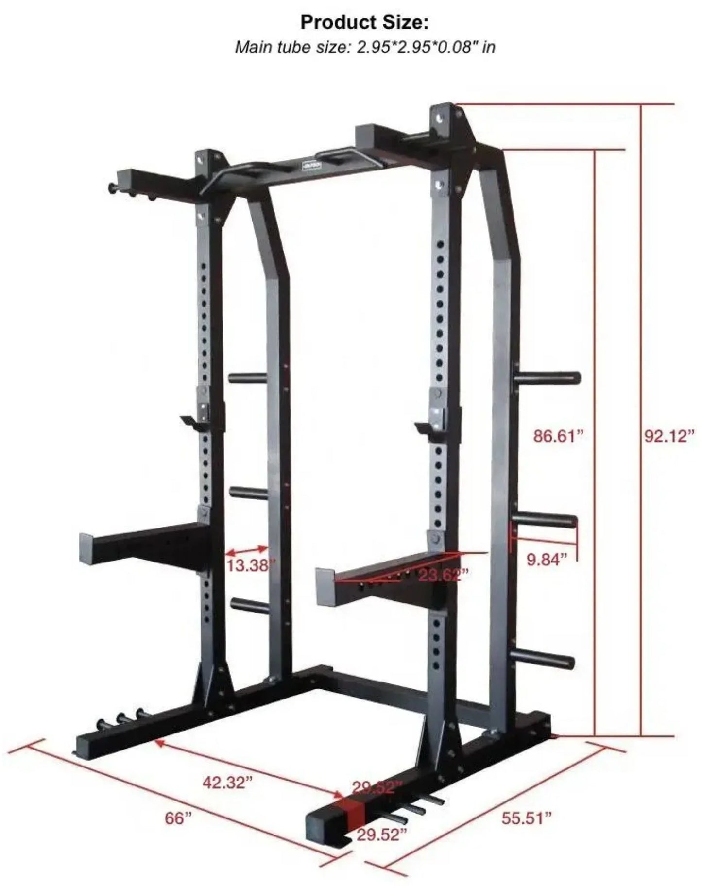 French Fitness R8 Half Cage / Squat Rack (New)