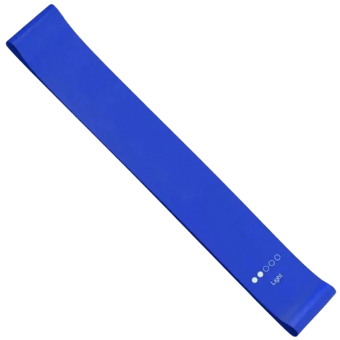 French Fitness Mini Resistance Bands Exercise Loop 600mm x 50mm - Blue (10-15 lbs) (New)