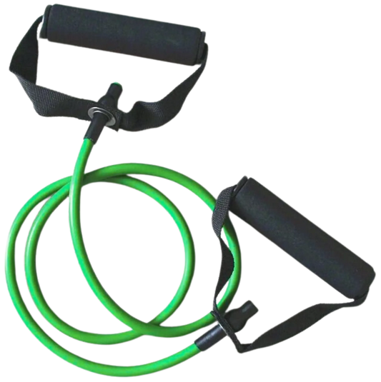 French Fitness Resistance Band w/Handles - Green (18-25 lbs) Heavy (New)