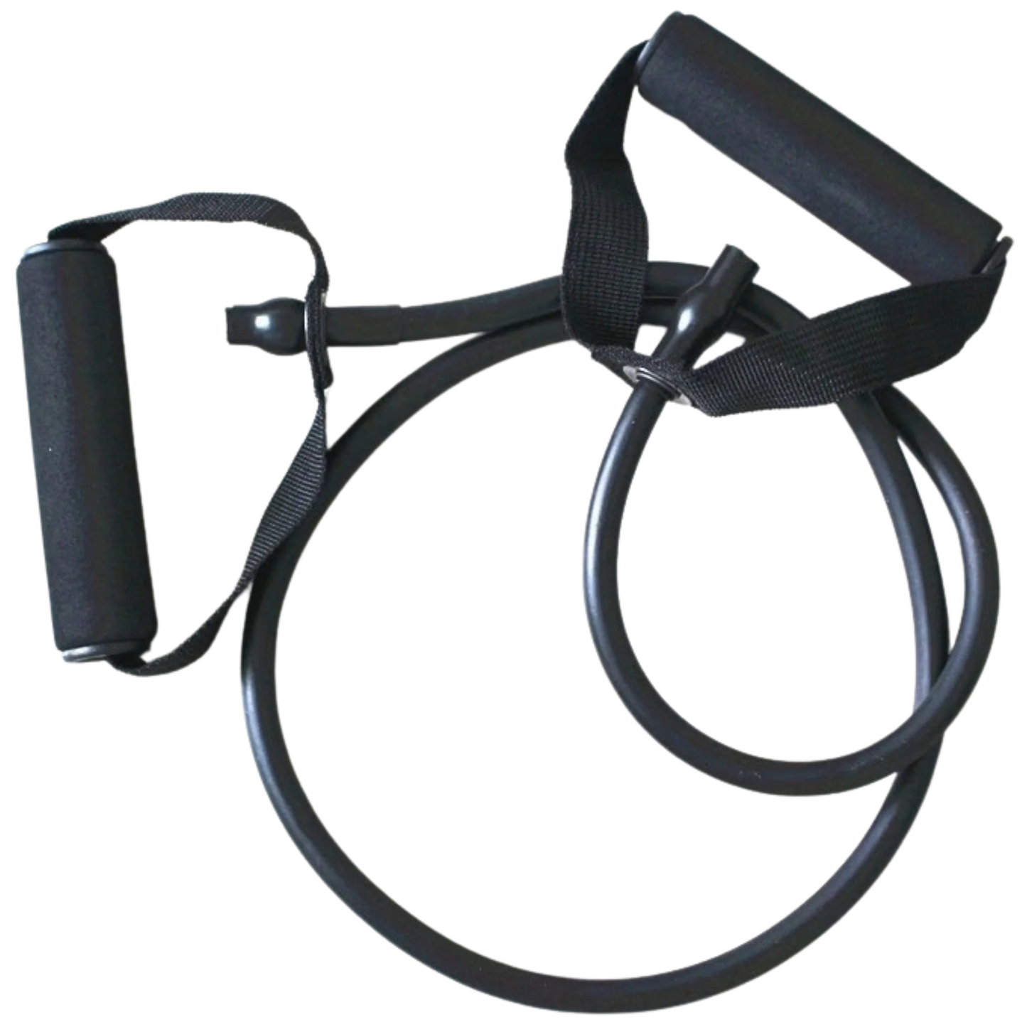 Resistance Band w/Handles - Black (23-30 lbs) X-Heavy French Fitness - Top View