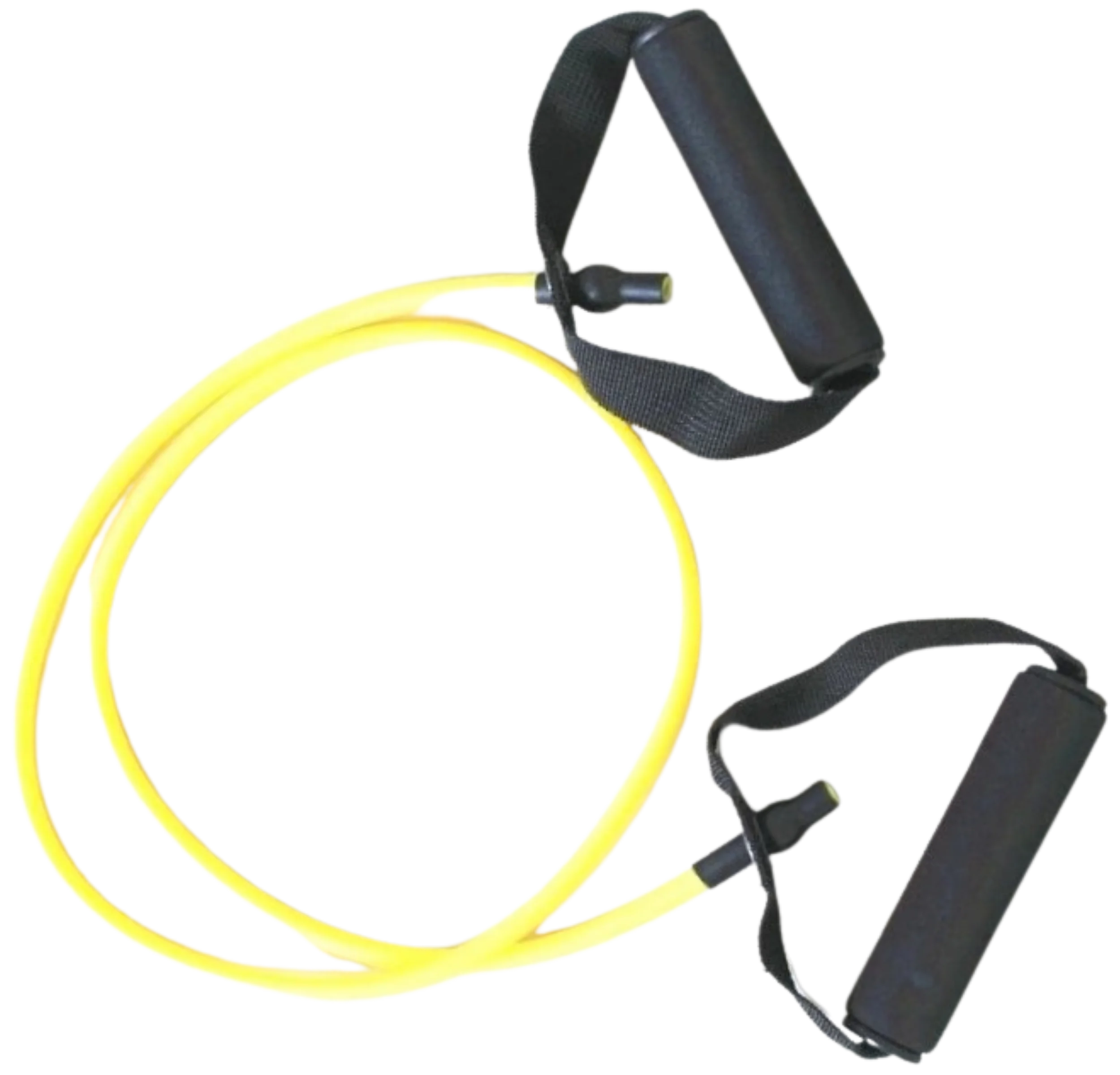 French Fitness Resistance Band w/Handles-Yellow (5-10lbs) X-Light