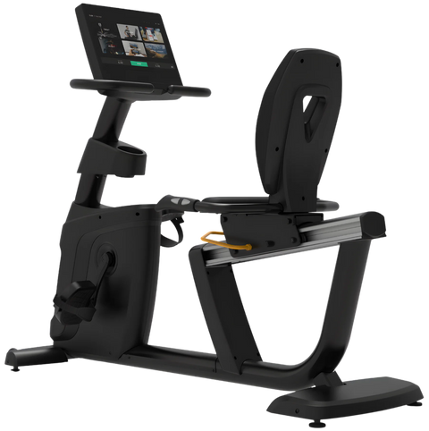 French Fitness RB620T Recumbent Bike w/15" Touch Console (New) - Angled view