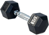 French Fitness Rubber Coated Hex Dumbbell 10 lbs - Single (New)
