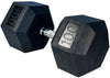 French Fitness Rubber Coated Hex Dumbbell 100 lbs - Single (New)