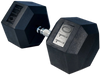 French Fitness Rubber Coated Hex Dumbbell 110 lbs - Single (New)