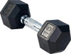 French Fitness Rubber Coated Hex Dumbbell Set 5-50 lbs (New)