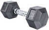 French Fitness Rubber Coated Hex Dumbbell 17.5 lbs - Single (New)