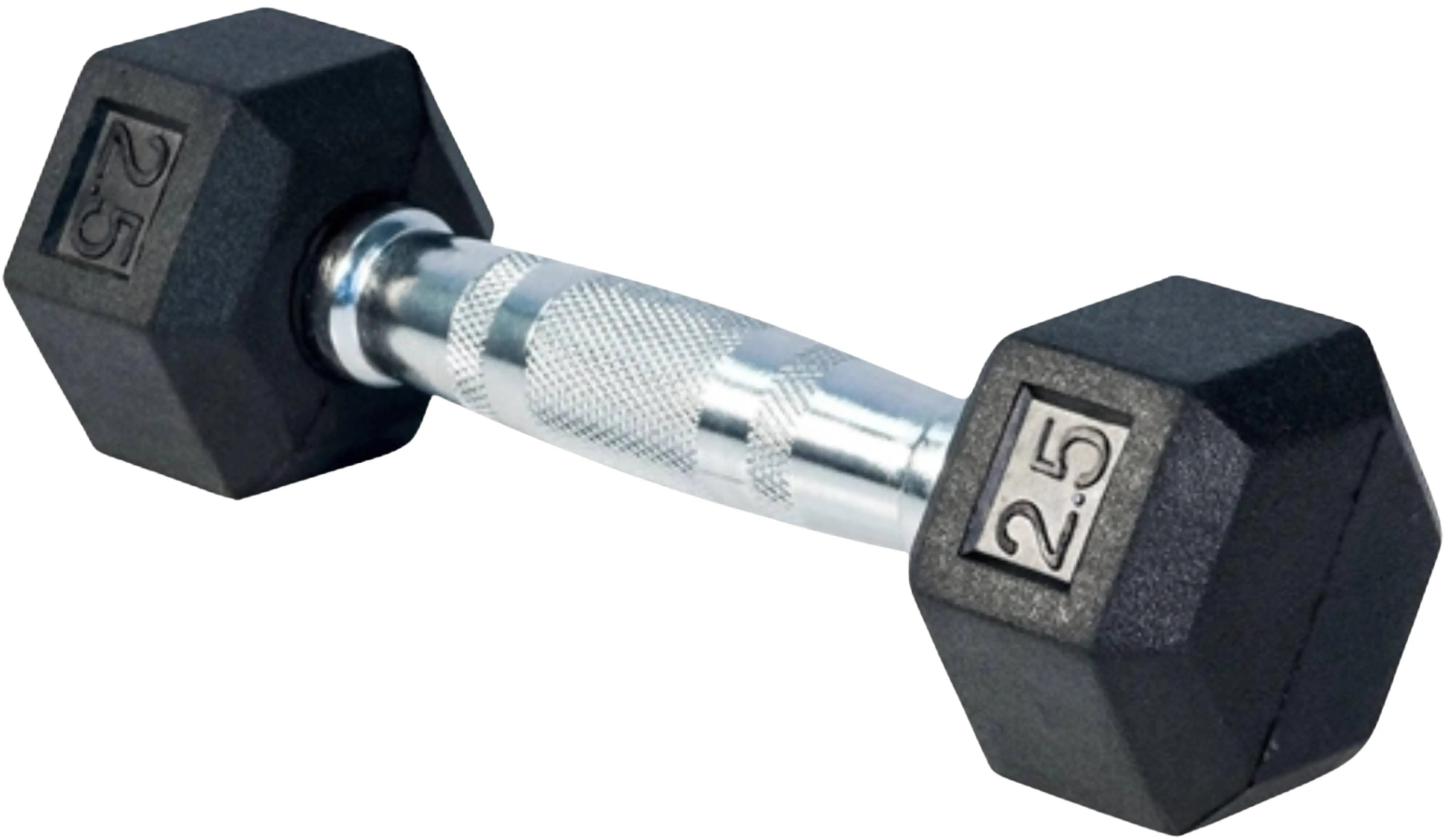 French Fitness Rubber Coated Hex Dumbbell Set 2.5-22.5 lbs - 5 Pair (New)