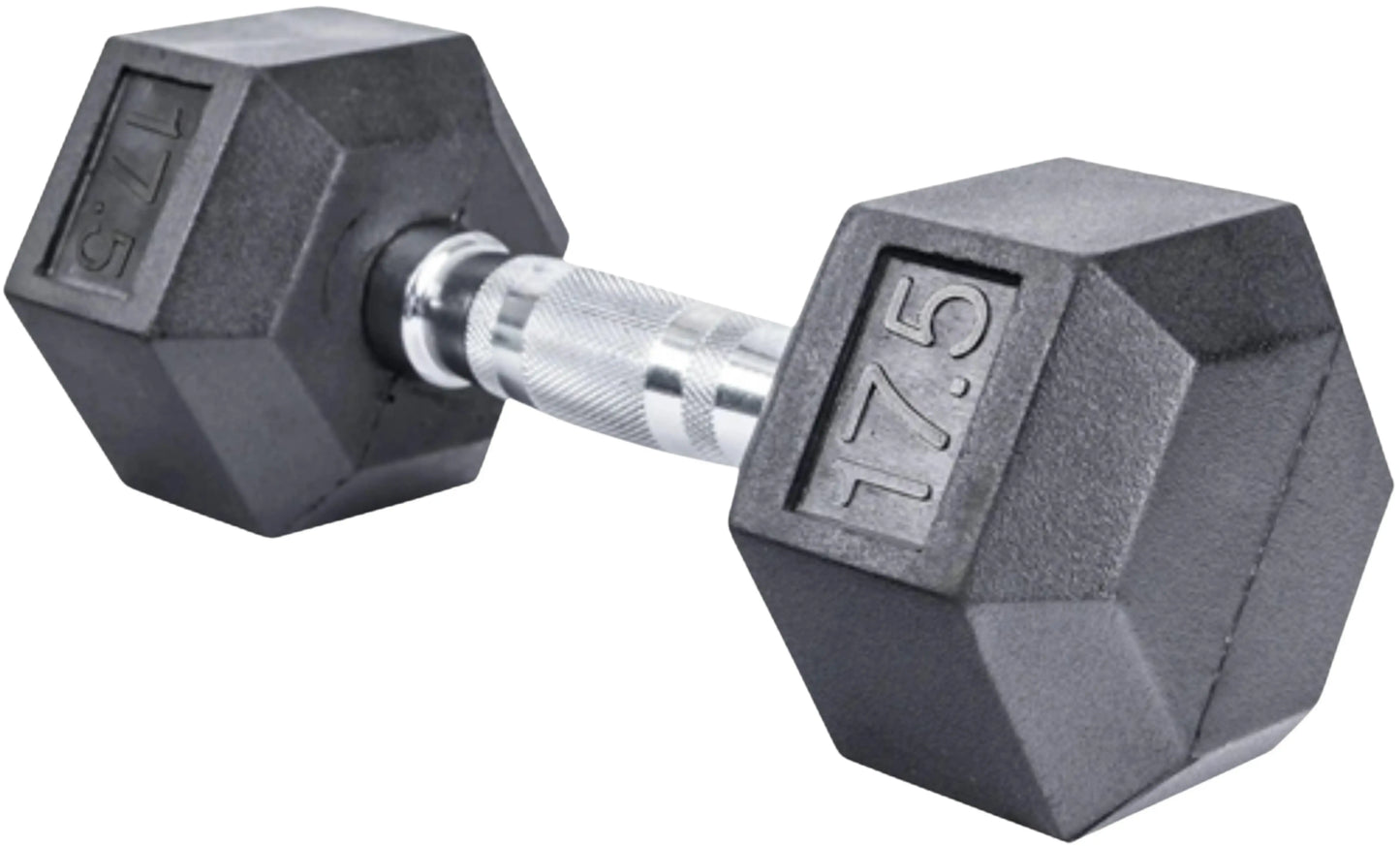 French Fitness Rubber Coated Hex Dumbbell Set 2.5-25 lbs - 10 Pair  (New)