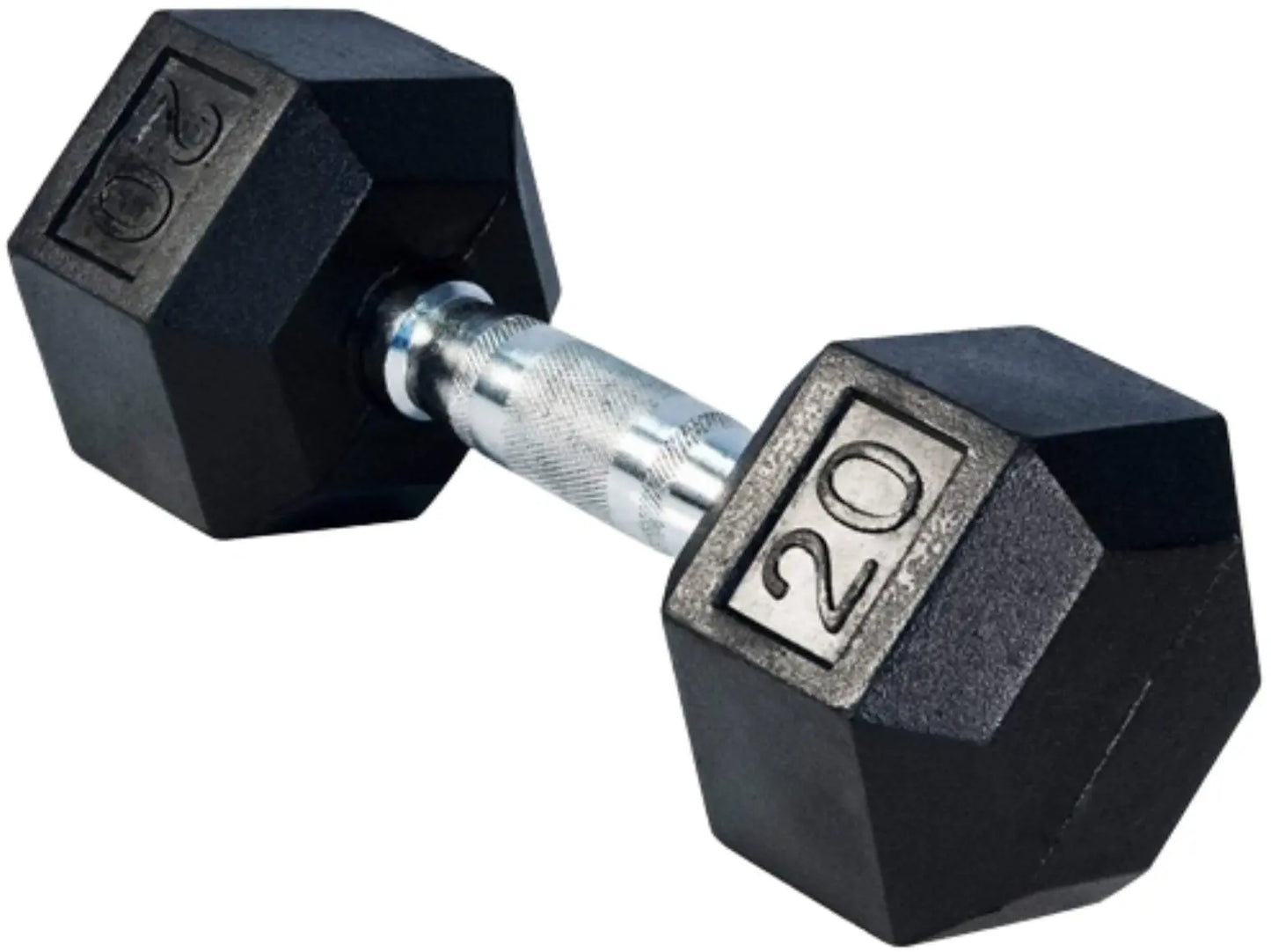 French Fitness Rubber Coated Hex Dumbbell Set 2.5-25 lbs - 10 Pair  (New)