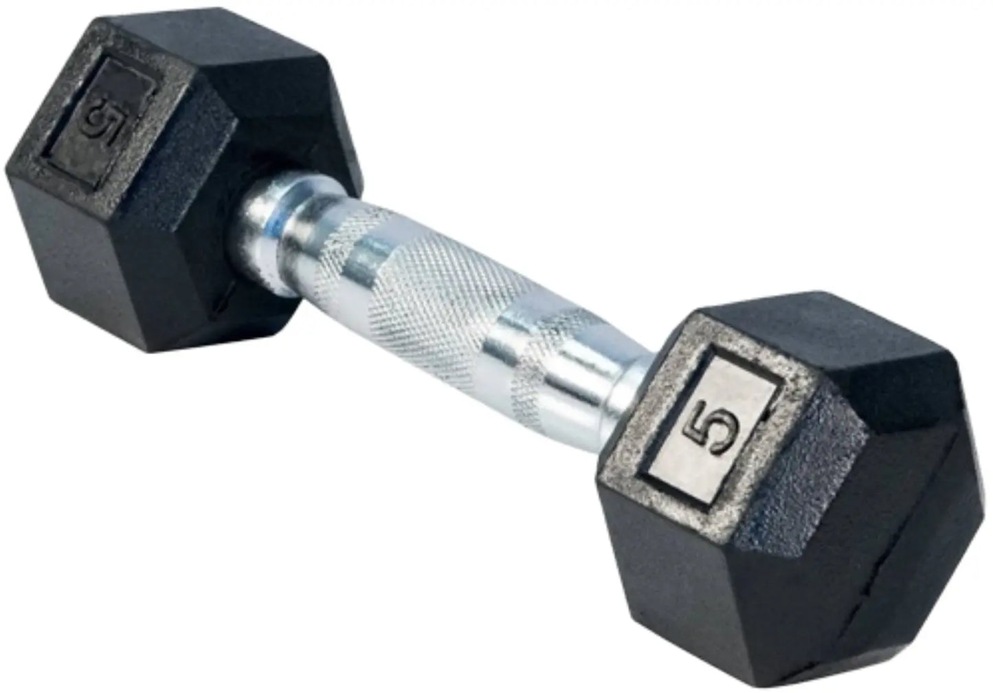 French Fitness Rubber Coated Hex Dumbbell Set 2.5-25 lbs - 10 Pair  (New)