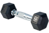 Rubber Coated Hex Dumbbells French Fitness - Angled VIew