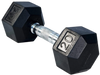 French Fitness Rubber Coated Hex Dumbbell 20 lbs - Single (New)