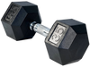 French Fitness Rubber Coated Hex Dumbbell 35 lbs - Single (New)