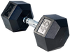 French Fitness Rubber Coated Hex Dumbbell 45 lbs - Single (New)