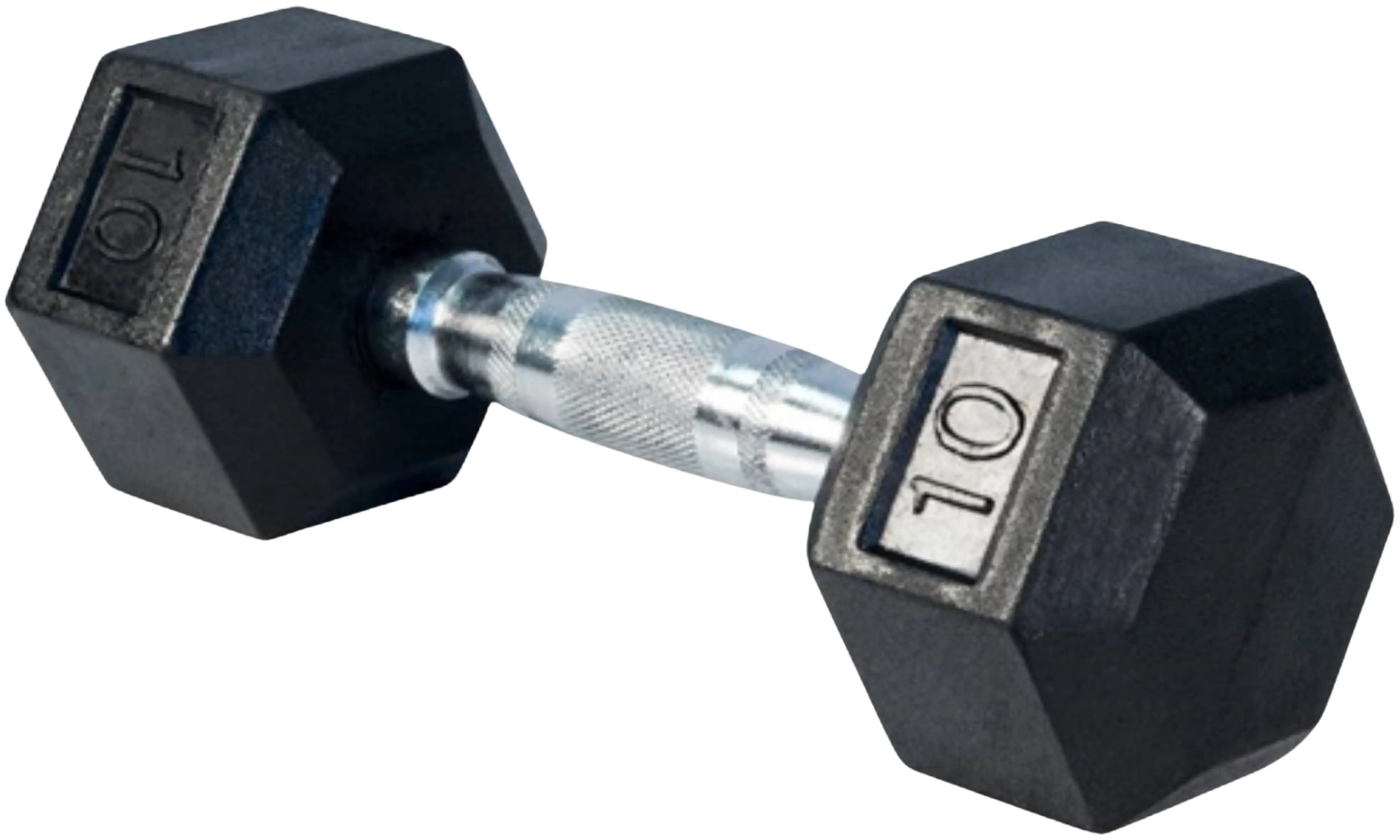 French Fitness Rubber Coated Hex Dumbbell Set 5-100 lbs (New)