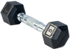 French Fitness Rubber Coated Hex Dumbbell 5 lbs - Single (New)