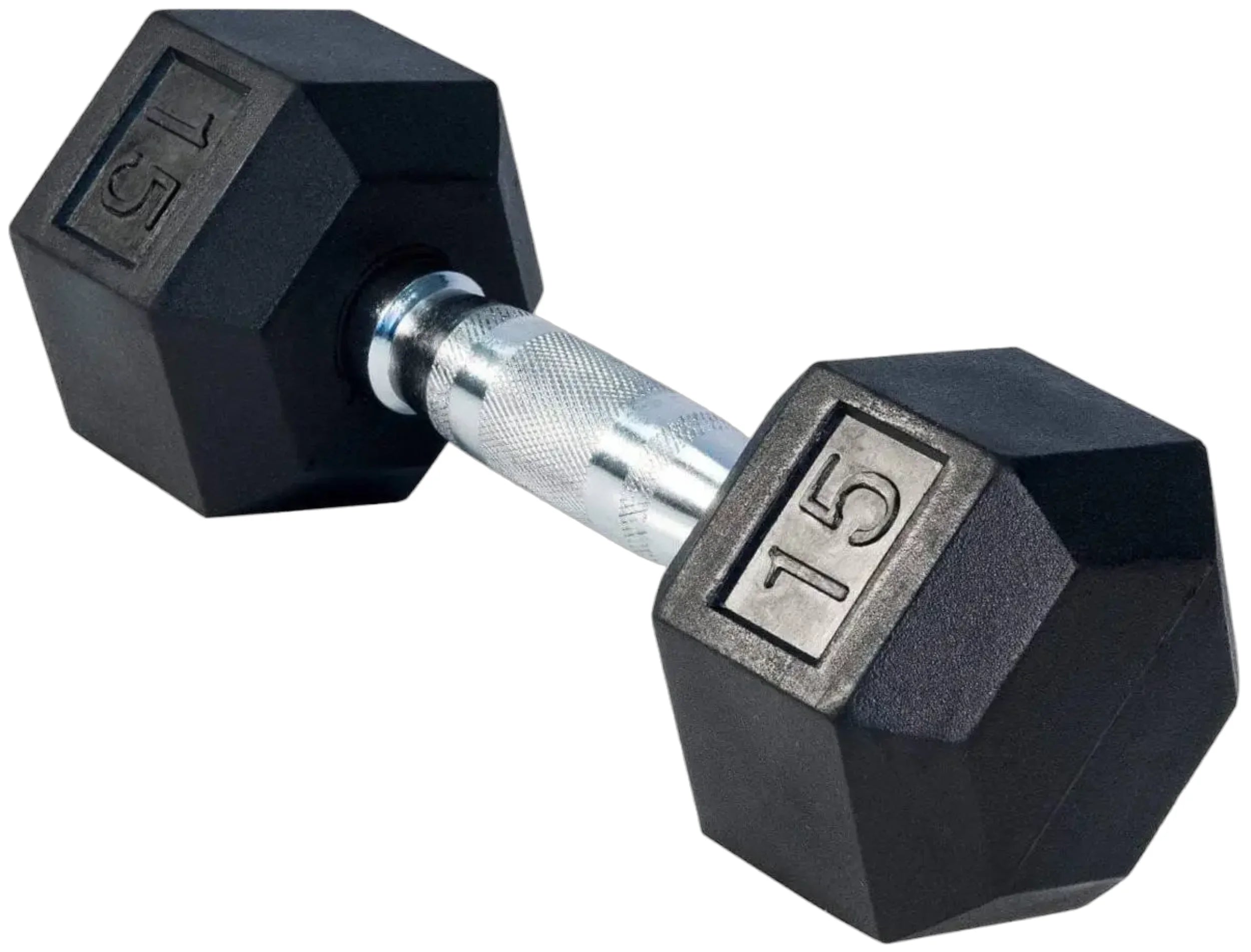French Fitness Rubber Coated Hex Dumbbell Set 5-50 lbs (New)