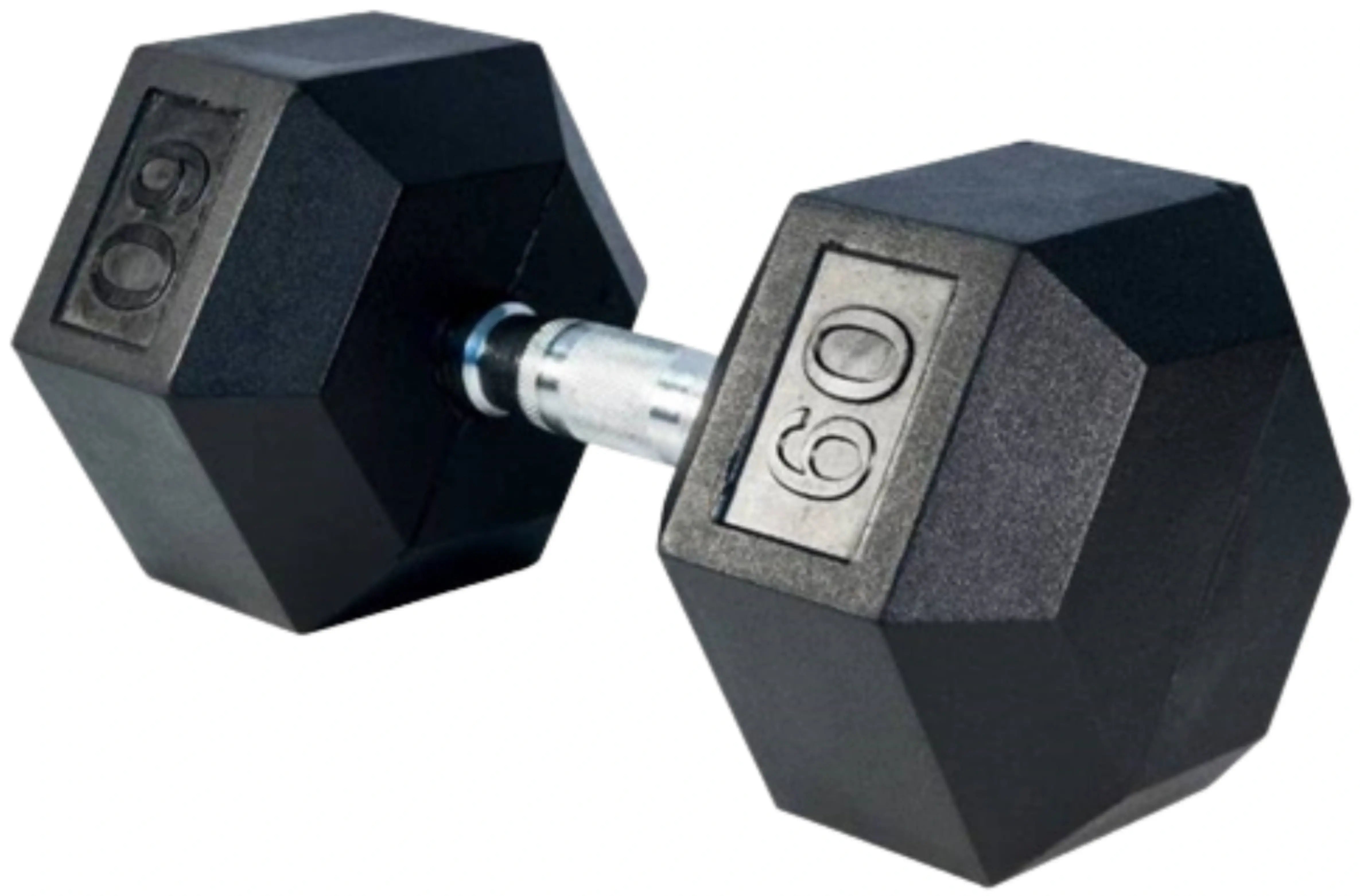 French Fitness Rubber Coated Hex Dumbbell Set 55-100 lbs (New)