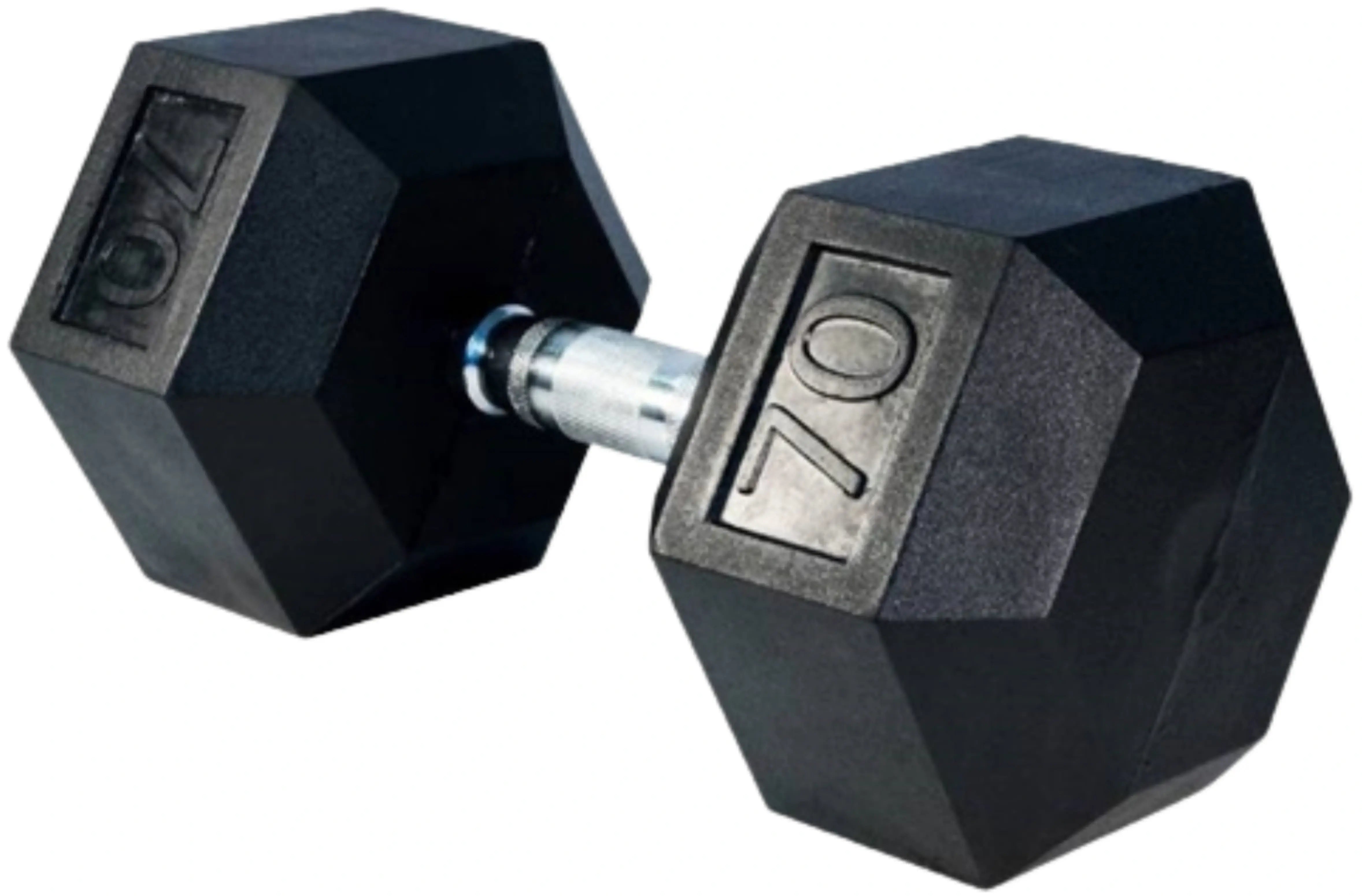 French Fitness Rubber Coated Hex Dumbbell Set 55-100 lbs (New)