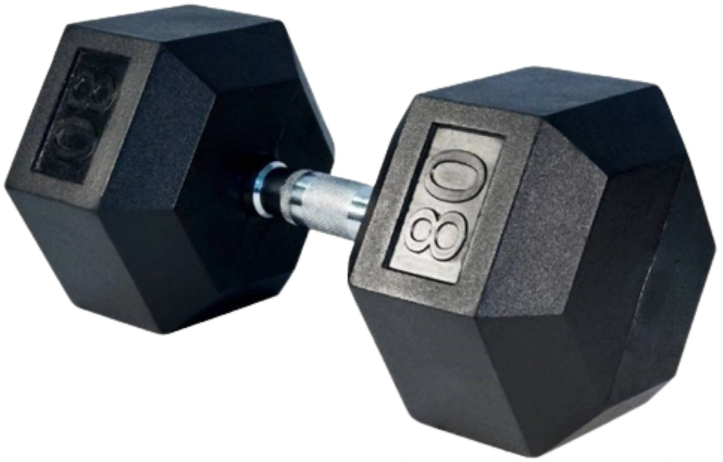 French Fitness Rubber Coated Hex Dumbbell Set 55-100 lbs (New)