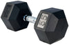 French Fitness Rubber Coated Hex Dumbbell Set 55-75 lbs (New)