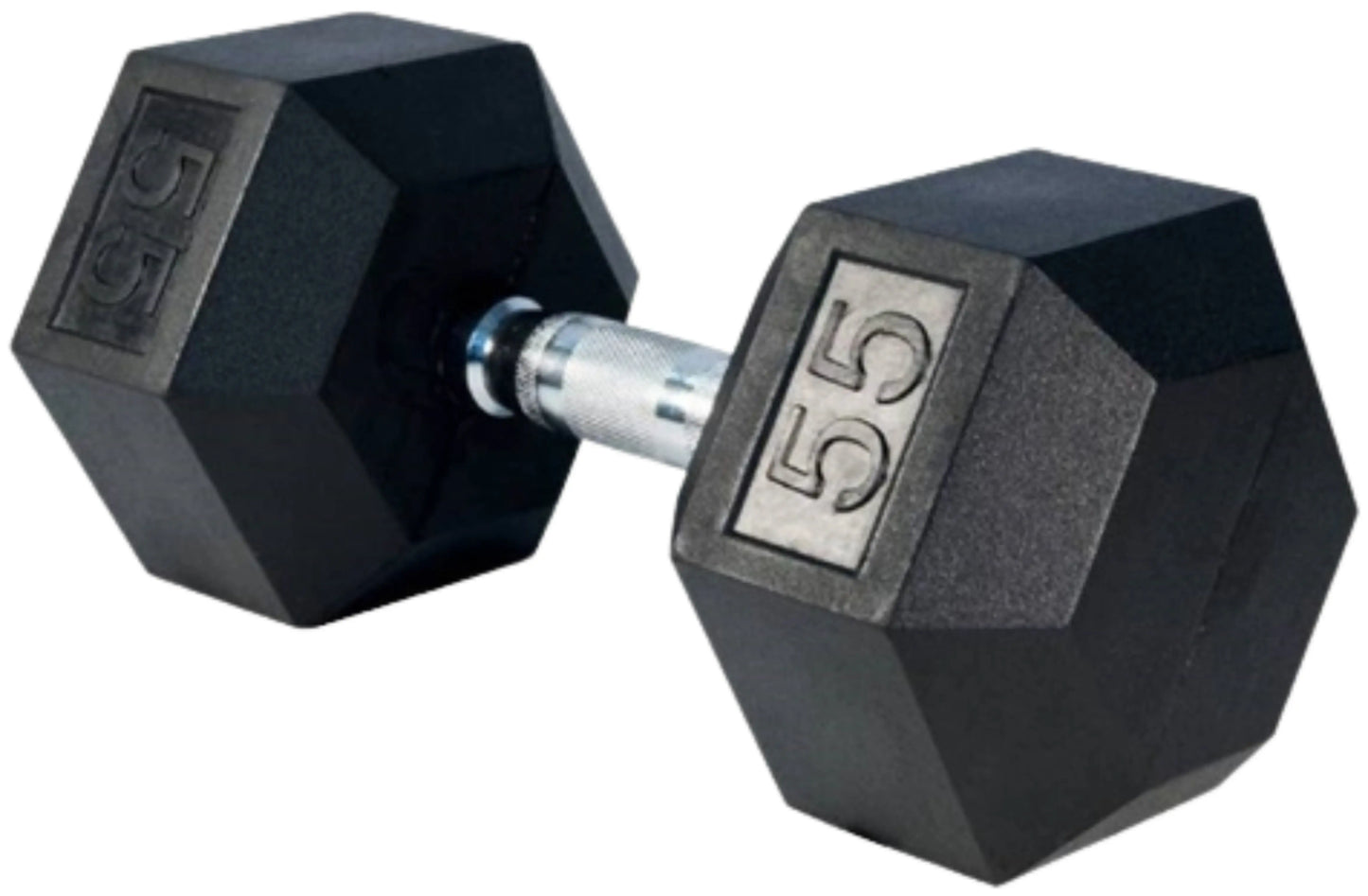 French Fitness Rubber Coated Hex Dumbbell Set 55-75 lbs (New)