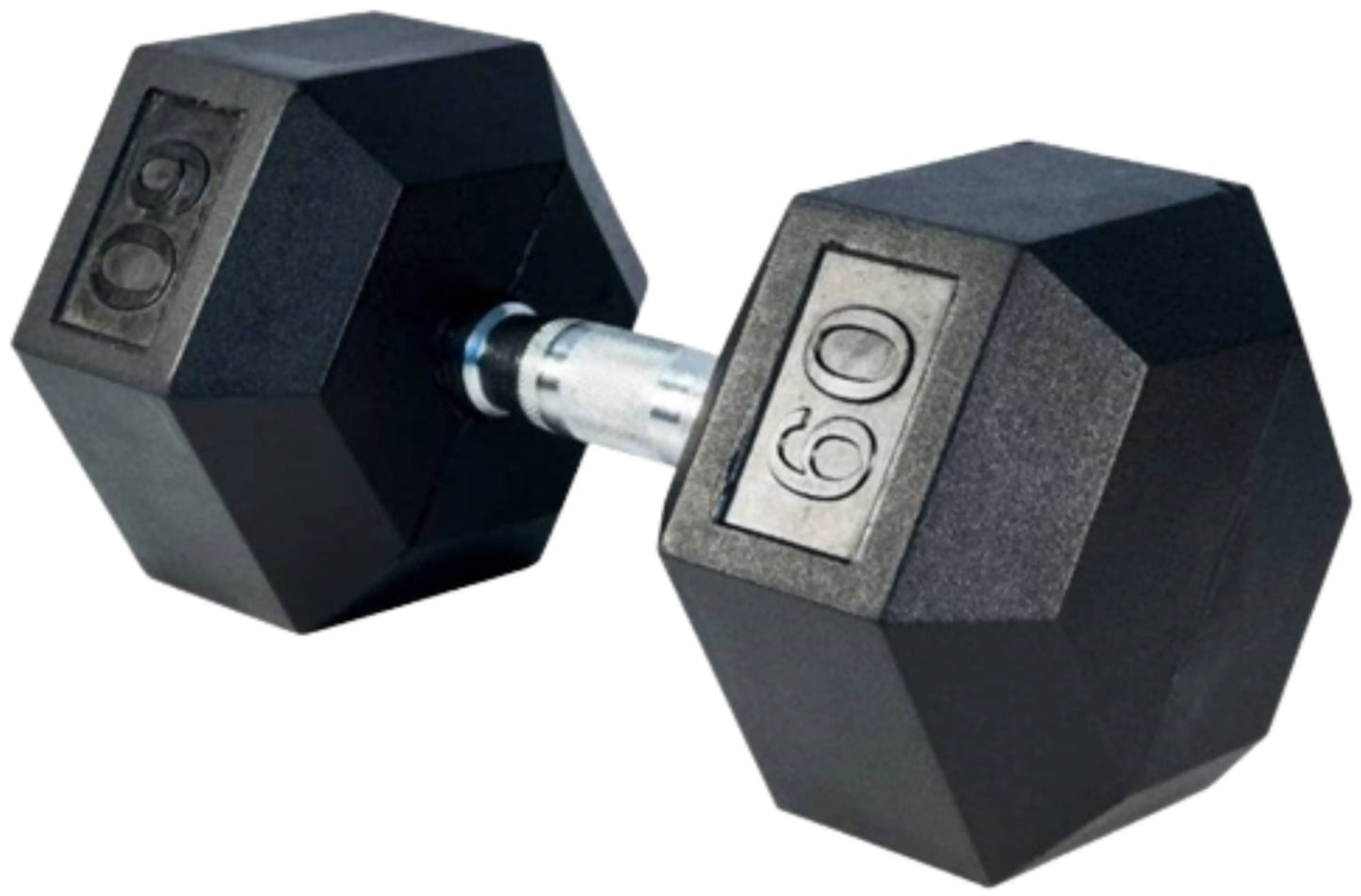 French Fitness Rubber Coated Hex Dumbbell Set 55-75 lbs (New)