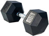 French Fitness Rubber Coated Hex Dumbbell Set 55-75 lbs (New)