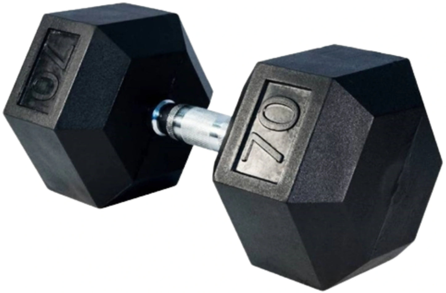 French Fitness Rubber Coated Hex Dumbbell Set 55-75 lbs (New)