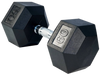 French Fitness Rubber Coated Hex Dumbbell 60 lbs - Single (New) Image
