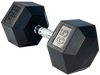 French Fitness Rubber Coated Hex Dumbbell 65 lbs - Single (New)