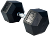 French Fitness Rubber Coated Hex Dumbbell 70 lbs - Single (New)
