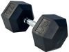 French Fitness Rubber Coated Hex Dumbbell 75 lbs - Single (New)