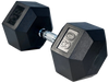 French Fitness Rubber Coated Hex Dumbbell 80 lbs - Single (New)