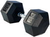 French Fitness Rubber Coated Hex Dumbbell 85 lbs - Single  (New)