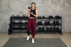 Rubber Coated Hex Dumbbells French Fitness - Lifestyle View