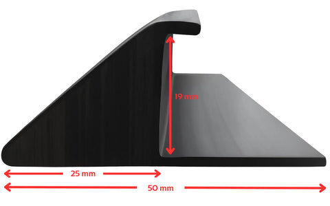 French Fitness Rubber Flooring Ramps Beveled Edge Transition Strip 19mm (New)