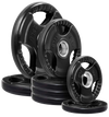 French Fitness Rubber Grip Olympic Weight Plate Set 100 lbs (New)