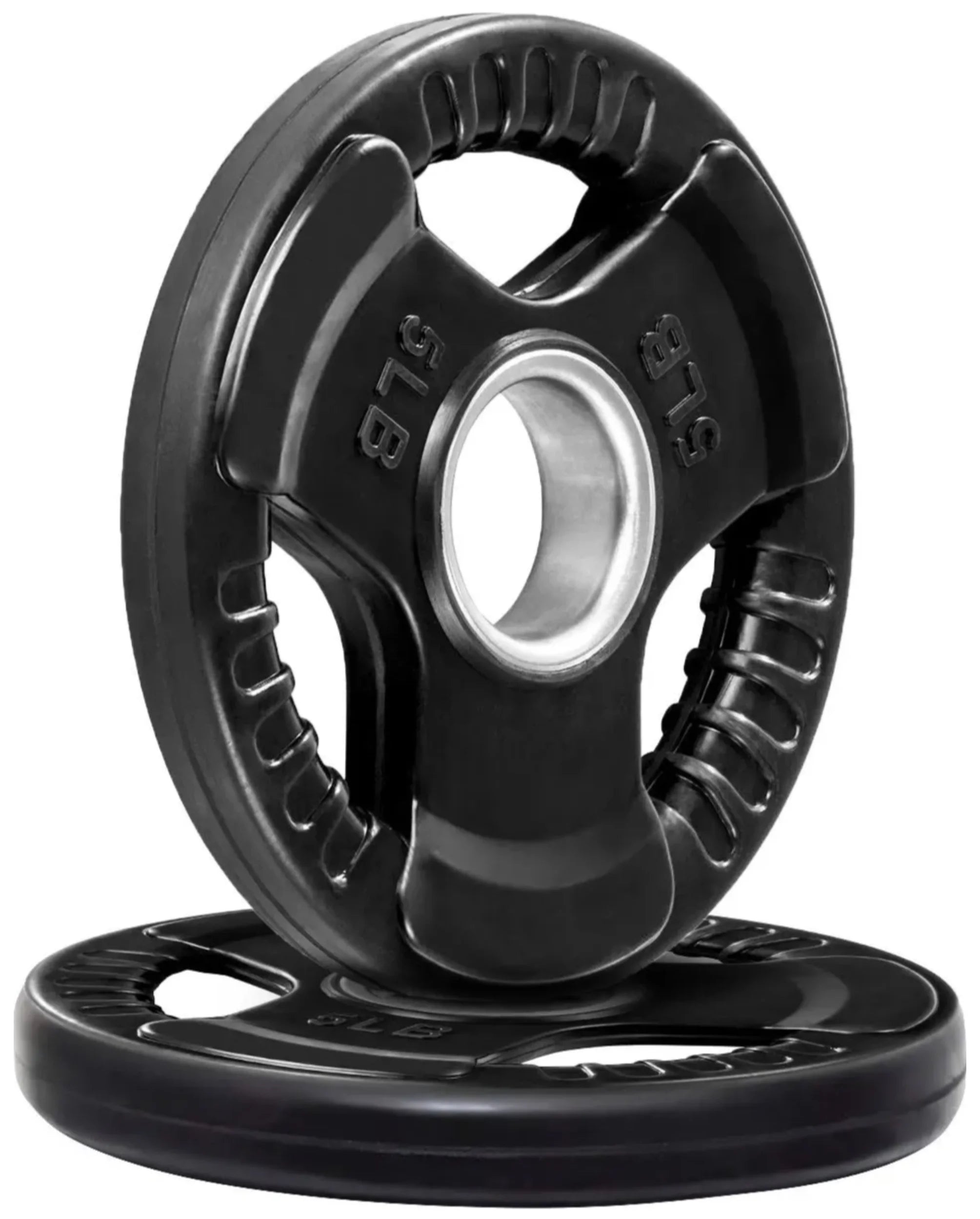 French Fitness Rubber Grip Olympic Weight Plate Set 120 lbs (New)