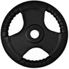French Fitness Rubber Grip Olympic Weight Plate Set 350 lbs (New)