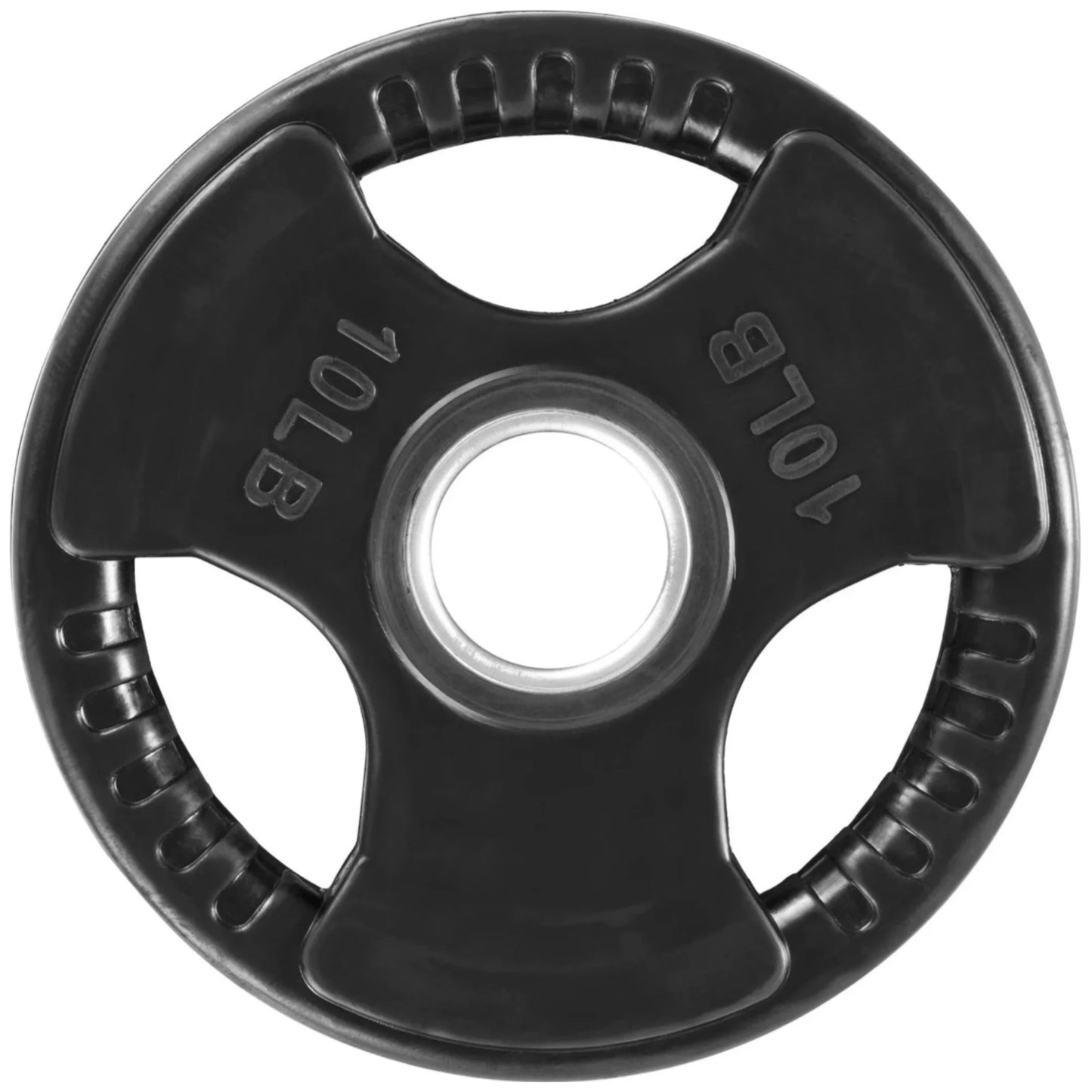 French Fitness Rubber Grip Olympic Weight Plate Set 350 lbs (New)