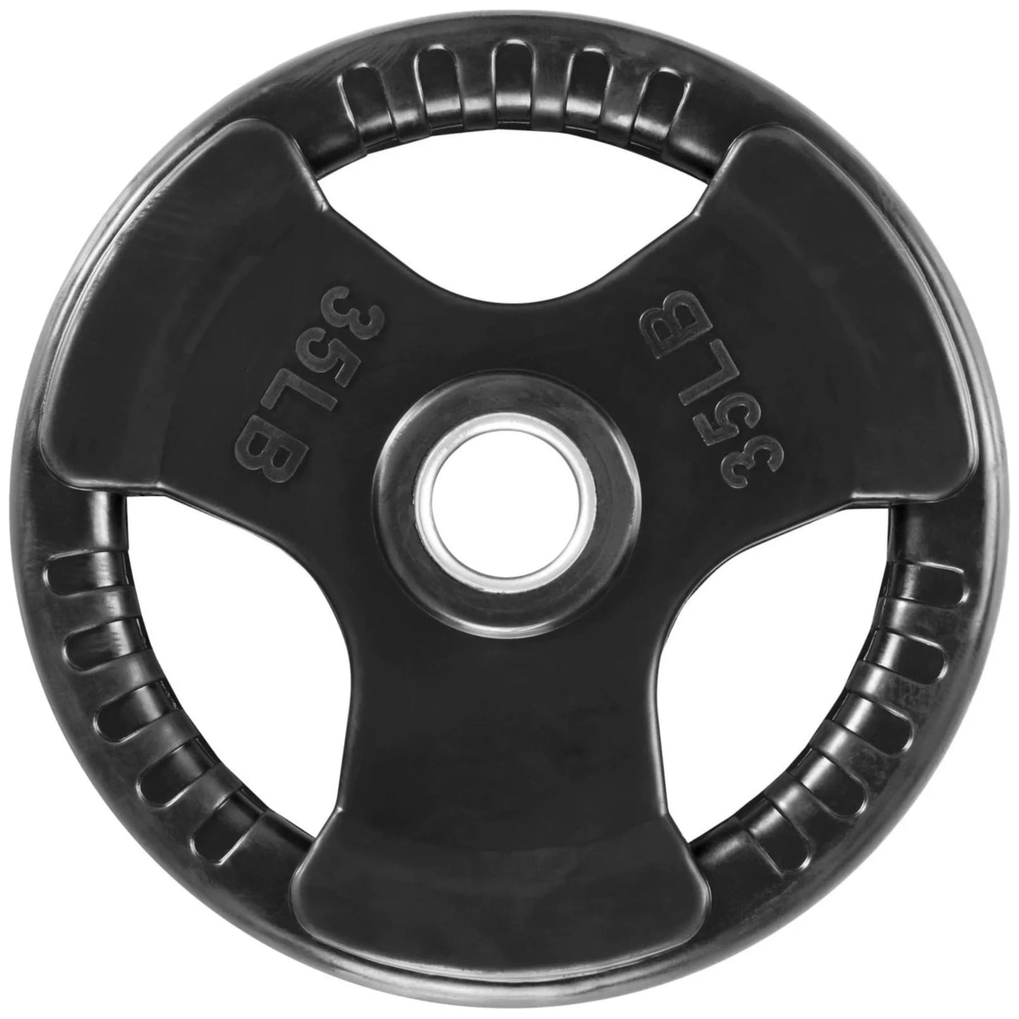 French Fitness Rubber Grip Olympic Weight Plate Set 350 lbs (New)