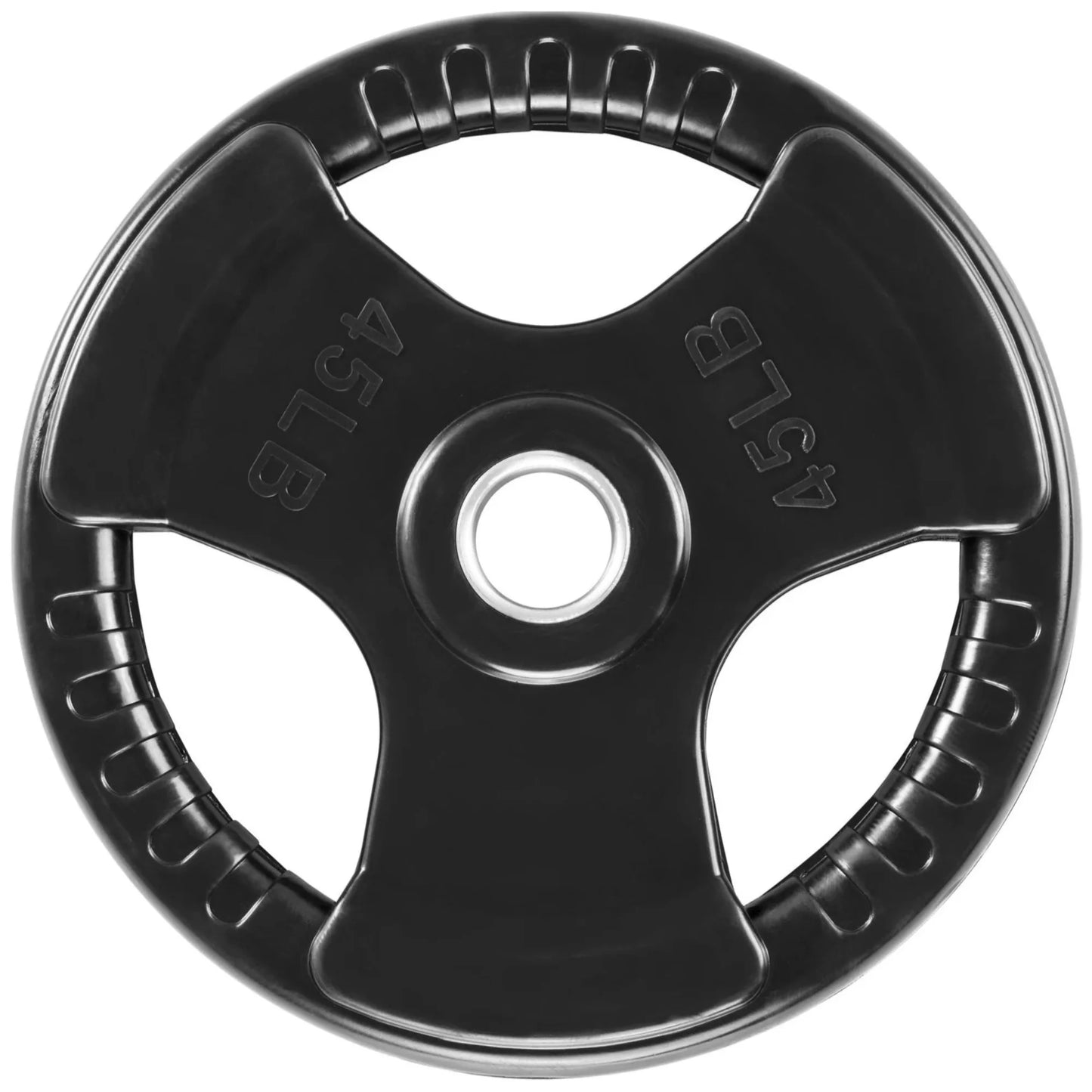 French Fitness Rubber Grip Olympic Weight Plate Set 350 lbs (New)