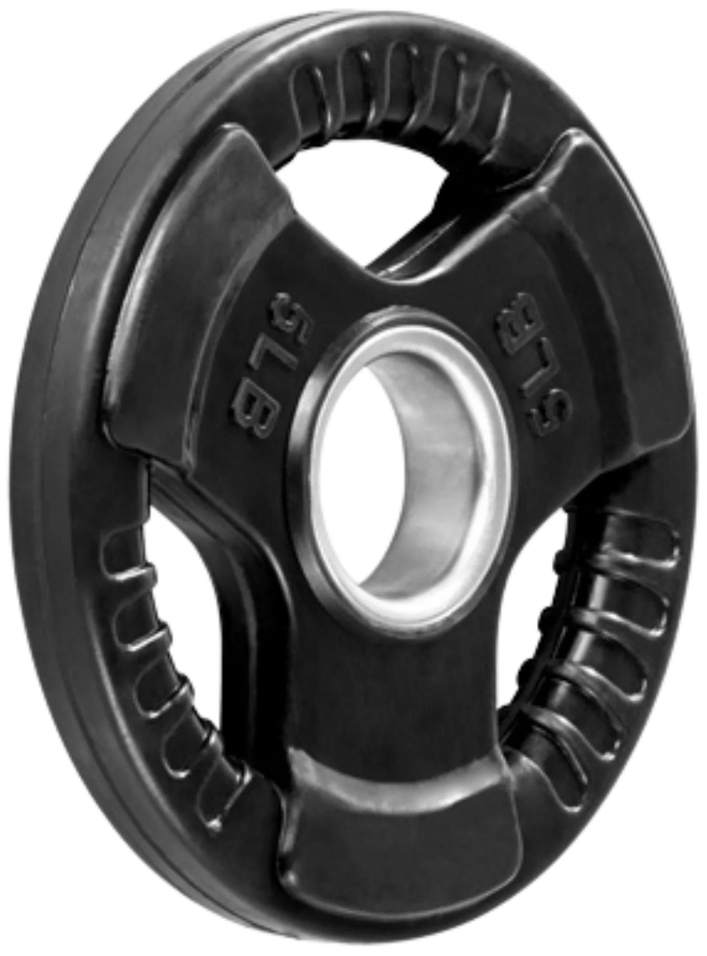 French Fitness Rubber Grip Olympic Plate 5 lbs Black (New)